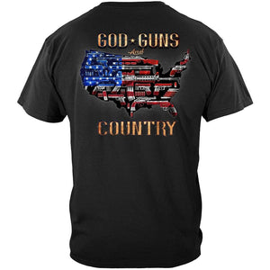 More Picture, 2nd Amendment God, Guns & Country Premium Men's Hooded Sweat Shirt