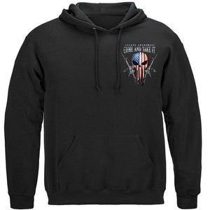 More Picture, 2nd Amendment Skull Of Freedom Hooded Sweat Shirt