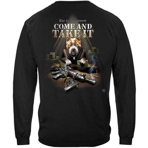 More Picture, Come And Take It Pit Bull Premium Men's Hooded Sweat Shirt