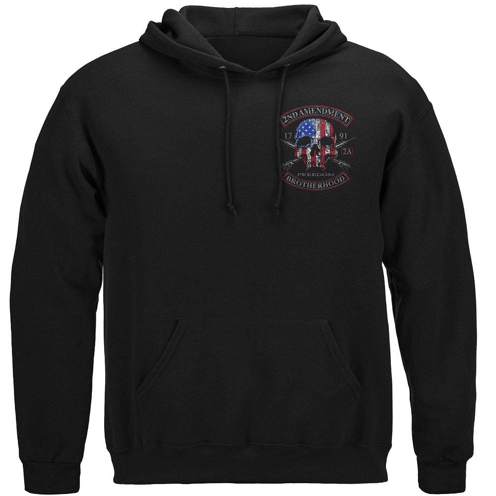 2nd Amendment Brotherhood Biker Skull and Flag Premium T-Shirt