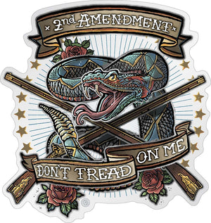 More Picture, 2nd Amendment 2A Vintage Tattoo Premium Reflective Decal