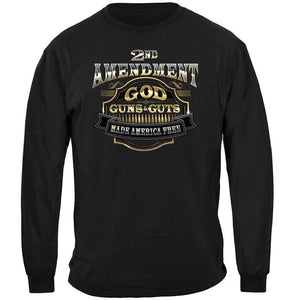 More Picture, 2nd Amendment God Guns And Guts Premium T-Shirt