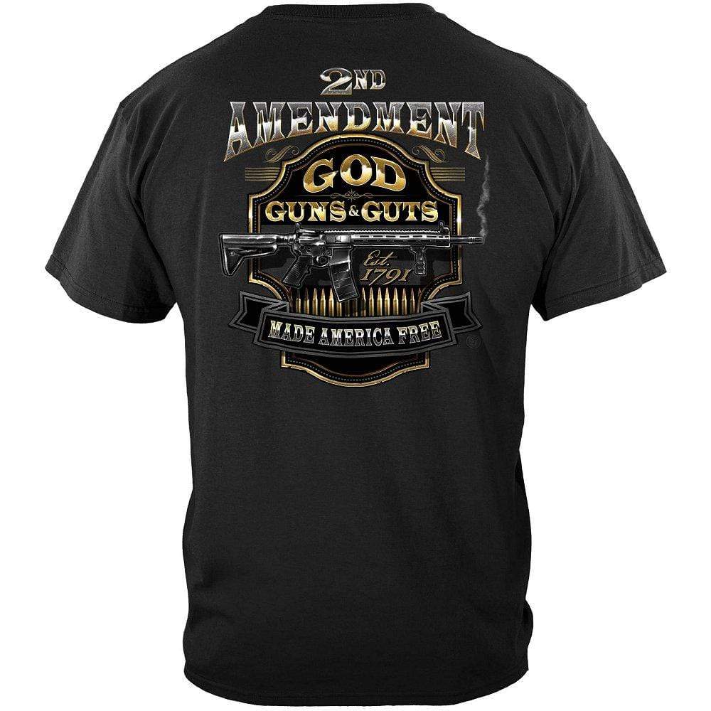 2nd Amendment God Guns And Guts Premium T-Shirt