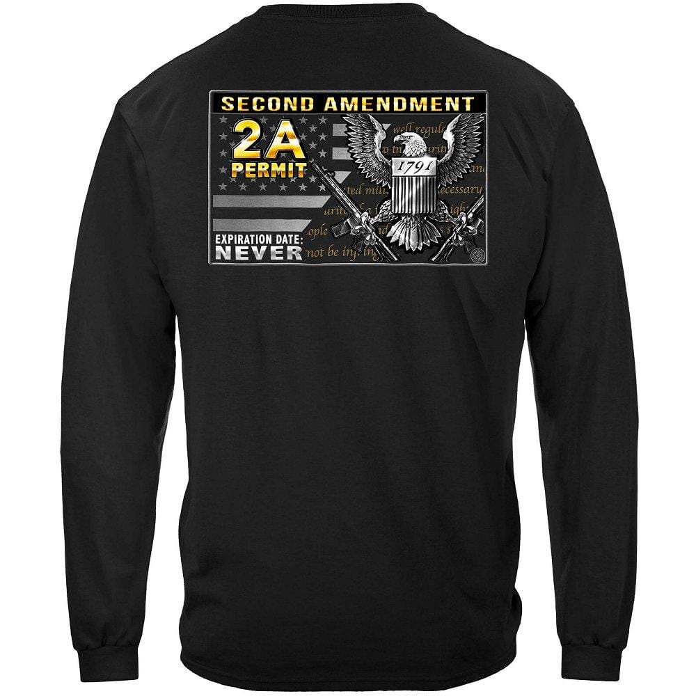 2nd Amendment Gun Permit Premium Hooded Sweat Shirt