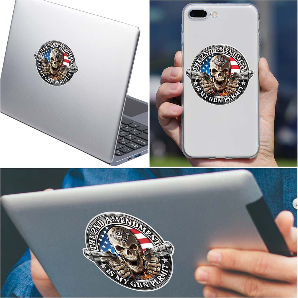2nd Amendment Is My Gun Permit Premium Reflective Decal