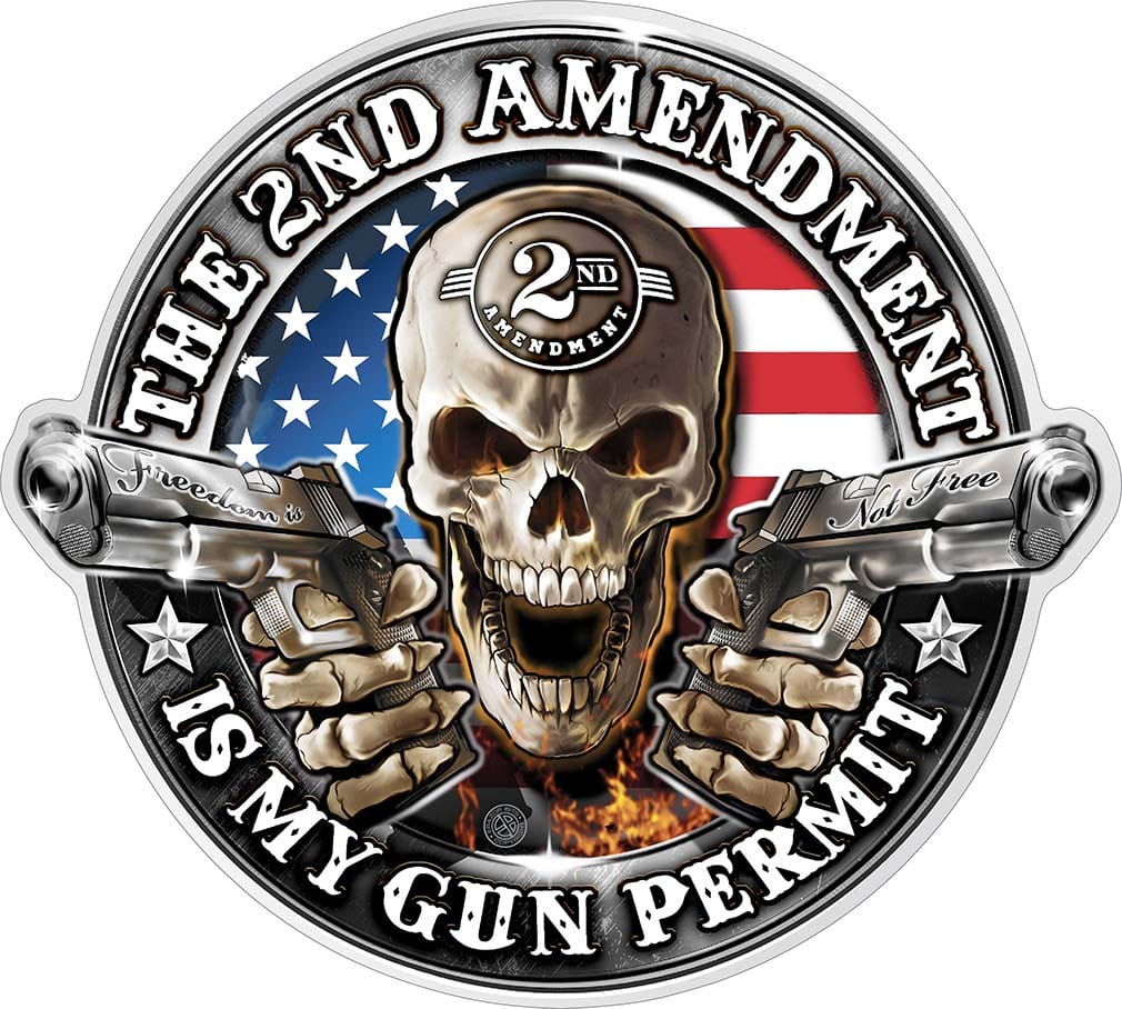 2nd Amendment Is My Gun Permit Premium Reflective Decal