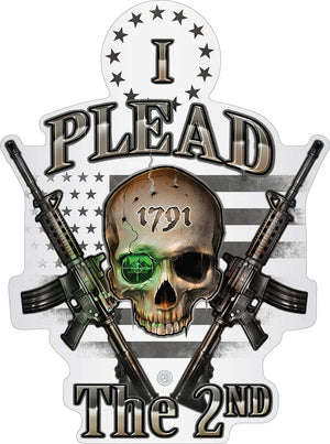 More Picture, 2nd Amendment I Plead The 2nd Premium Reflective Decal