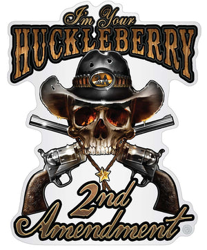 More Picture, 2nd Amendment I Am Your HuckleBerry Premium Reflective Decal