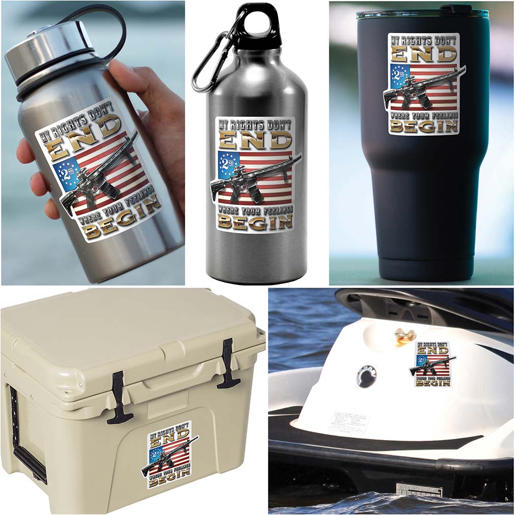 2nd Amendment My Rights Don&#39;t end Premium Reflective Decal