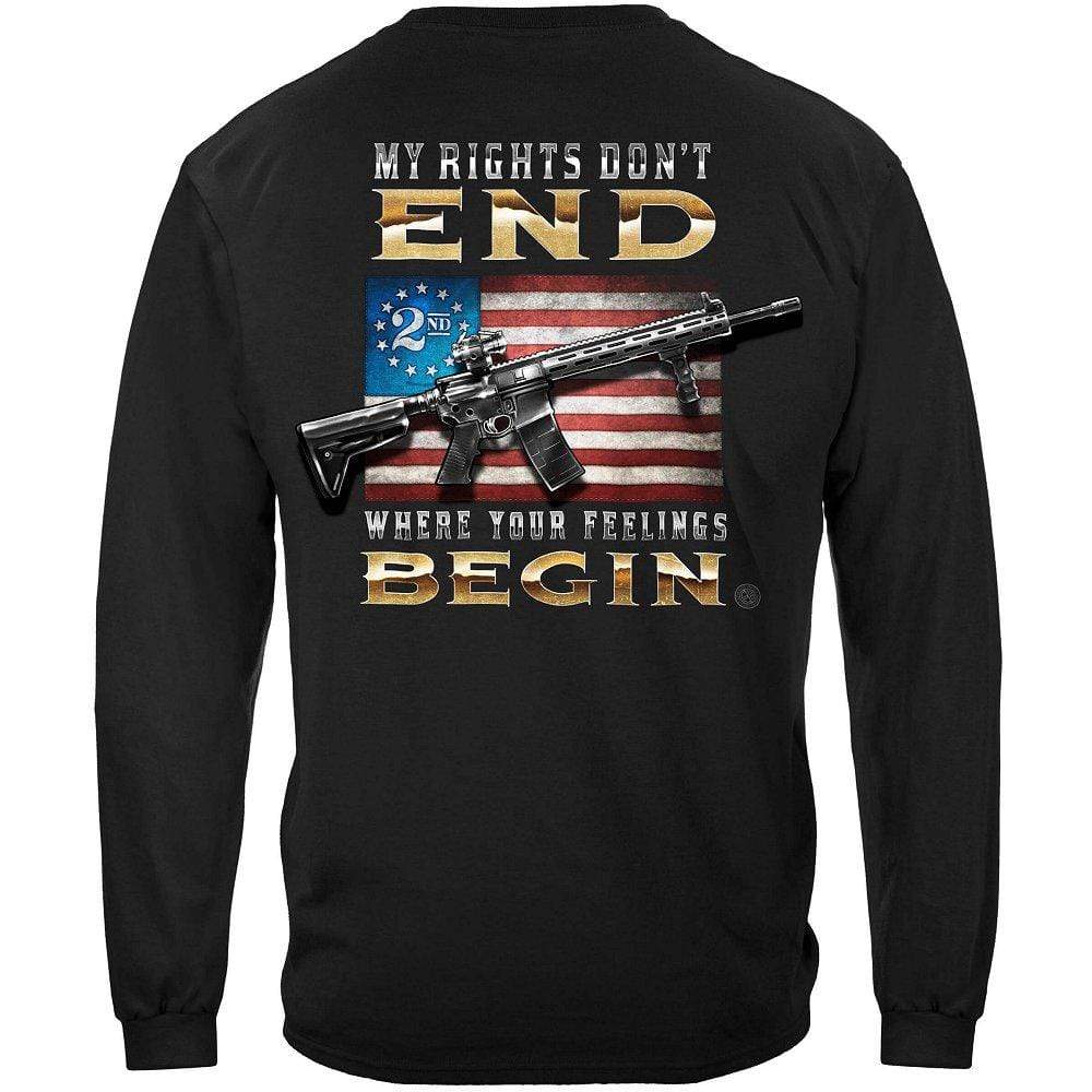 2nd Amendment My Rights Don&#39;t end Premium Hooded Sweat Shirt