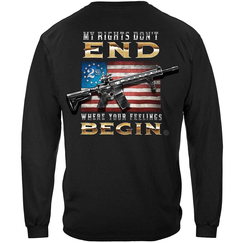 2nd Amendment My Rights Don't end Premium Long Sleeves