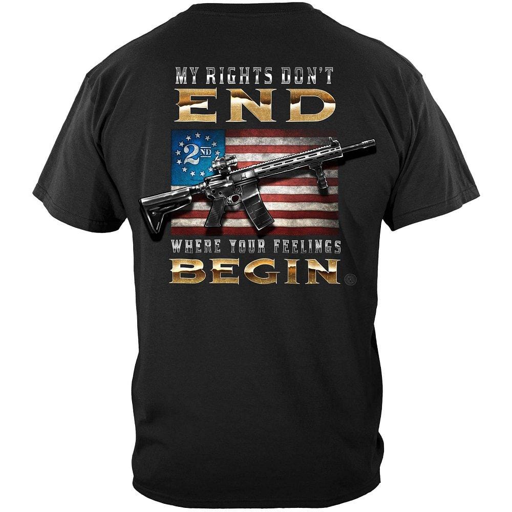 2nd Amendment My Rights Don&#39;t end Premium Long Sleeves