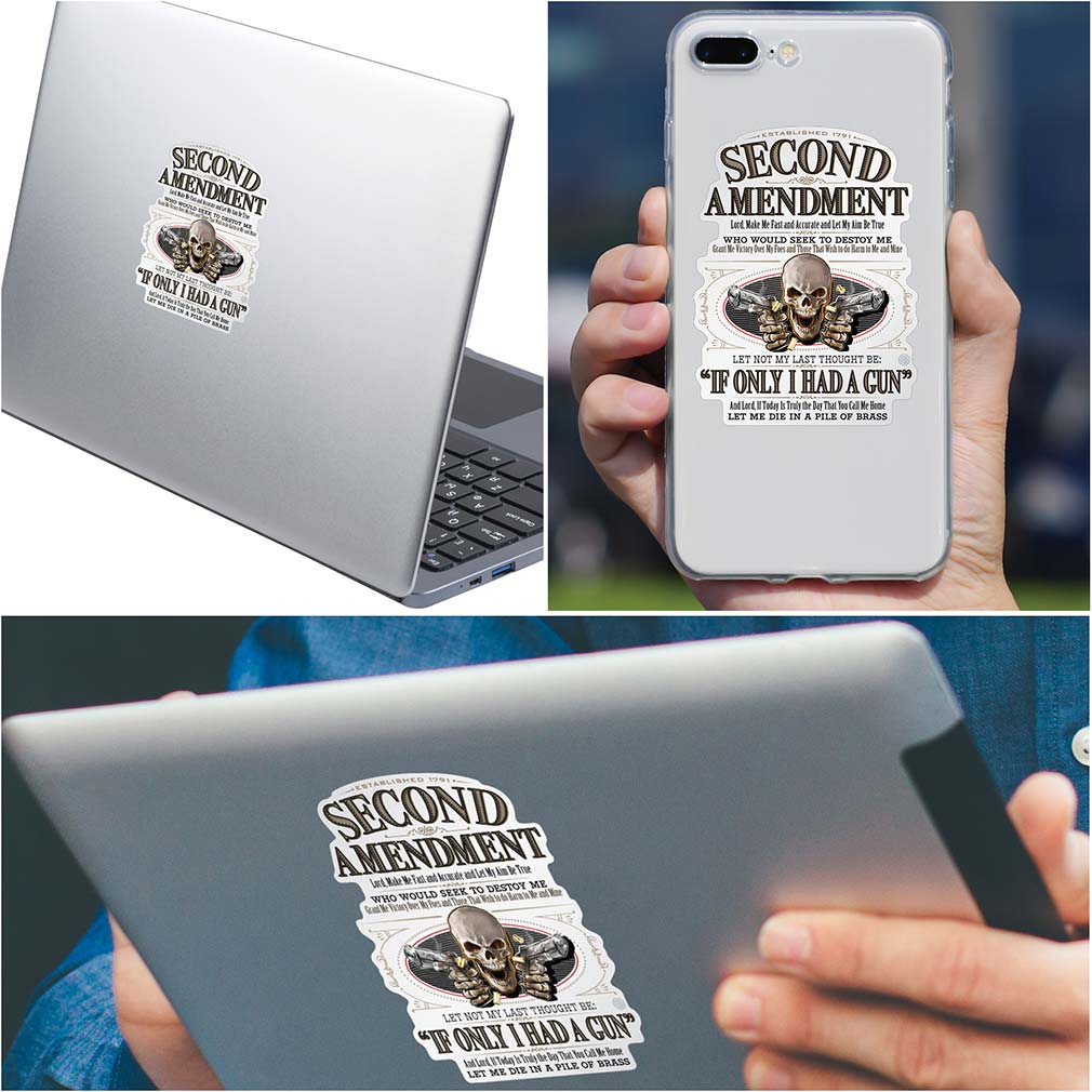 PROTECTED BY GUN Reflective Sticker Decal – 2 1/4 X 2 1/4 Inches – 3M Reflective Material – 10 Pack – Made In USA