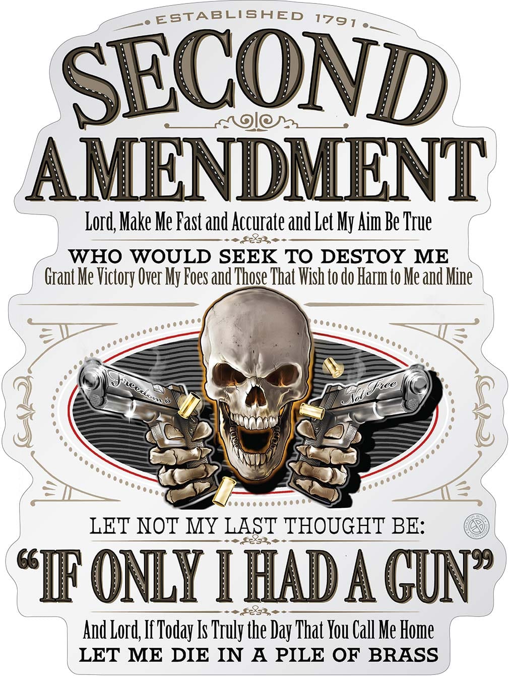 2nd Amendment If Only I Had a Gun Premium Reflective Decal