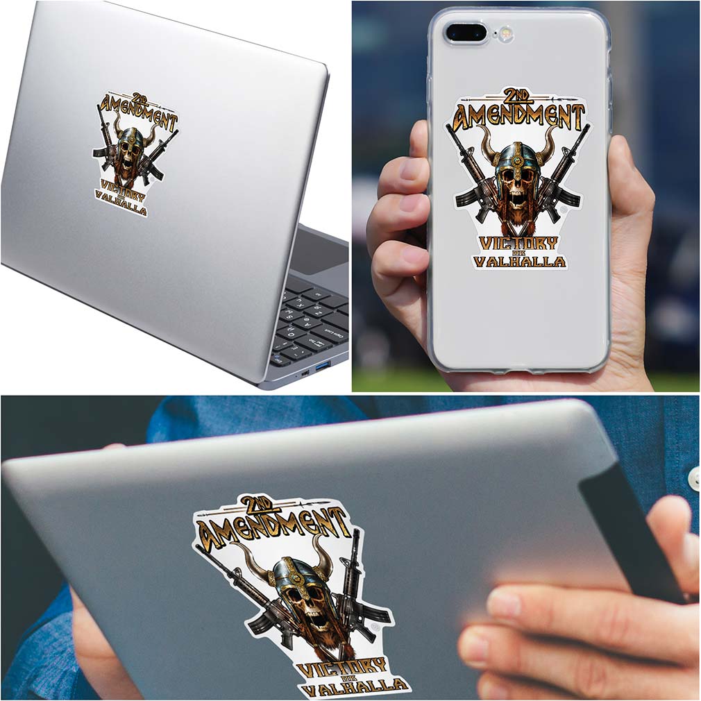 2nd Amendment Viking Warrior Premium Reflective Decal