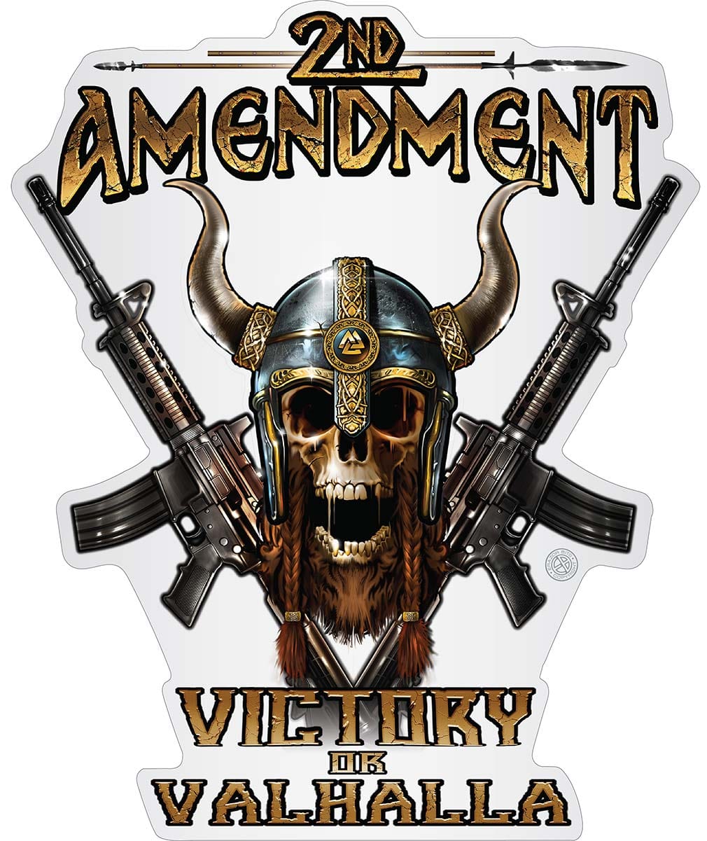 2nd Amendment Viking Warrior Premium Reflective Decal