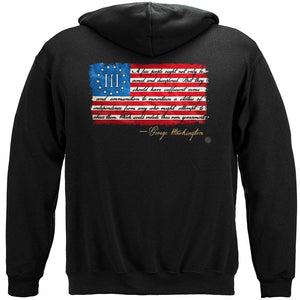More Picture, 2nd Amendment George Washington Premium Hooded Sweat Shirt