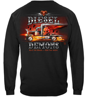 More Picture, Trucker CTTB Diesel Demon Premium Hooded Sweat Shirt