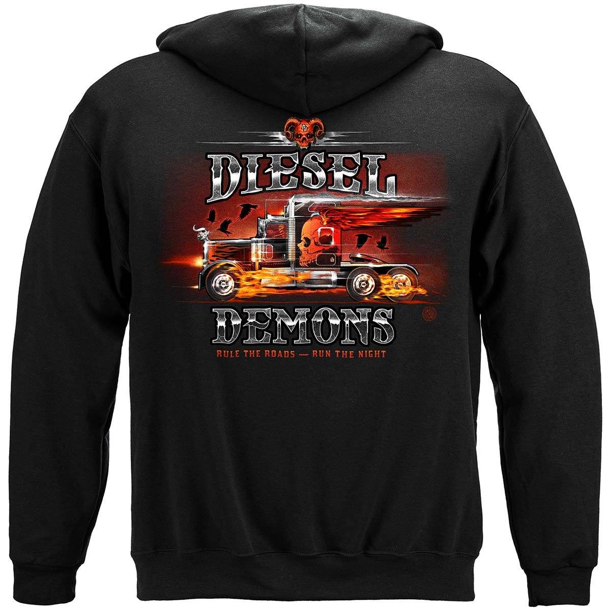 Trucker CTTB Diesel Demon Premium Hooded Sweat Shirt