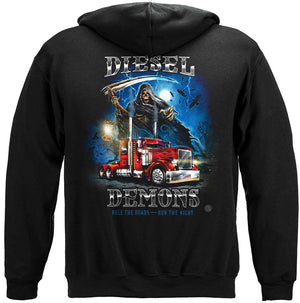 More Picture, Trucker CTTB Road Reaper Premium Hooded Sweat Shirt