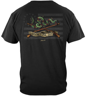 More Picture, 2nd Amendment join Or Die Premium T-SHIRT