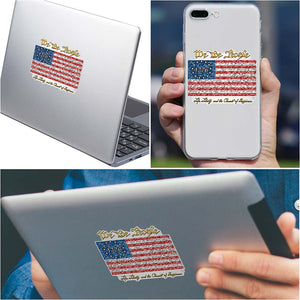 More Picture, 1st Amendment Betsy Ross Flag We the People Premium Reflective Decal