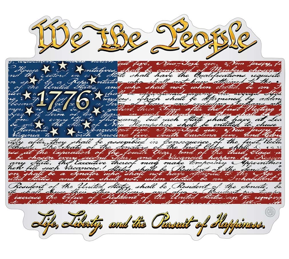 1st Amendment Betsy Ross Flag We the People Premium Reflective Decal