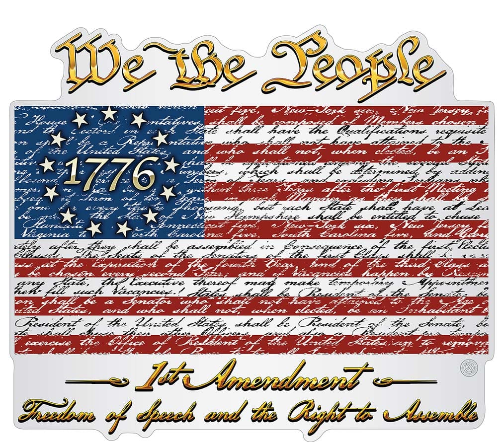 Constitution Betsy Ross Flag We the People Premium Reflective Decal