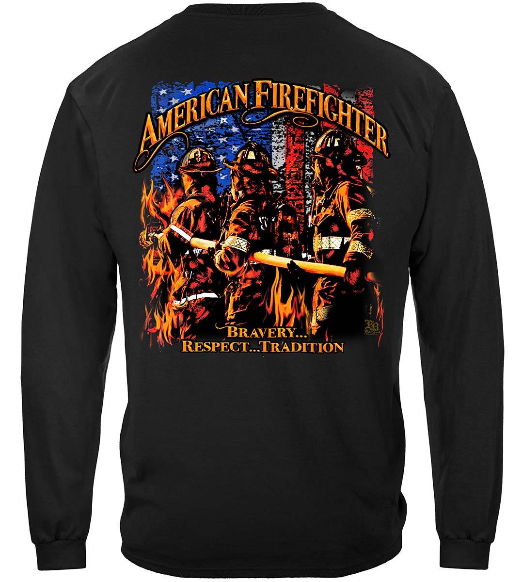 Elite Breed American Firefighter Premium Hooded Sweat Shirt