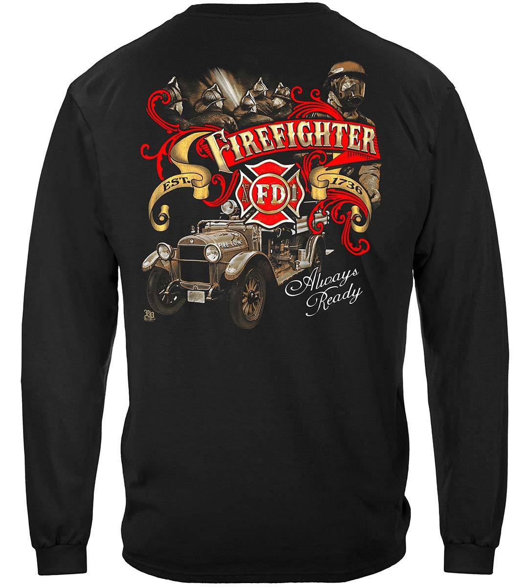 Elite Breed Antique Fire Dept Premium Hooded Sweat Shirt