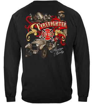 More Picture, Elite Breed Antique Fire Dept Premium Hooded Sweat Shirt