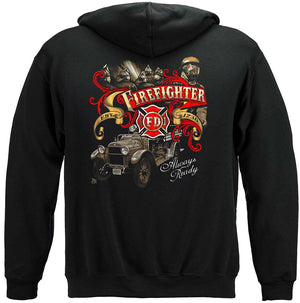 More Picture, Elite Breed Antique Fire Dept Premium Hooded Sweat Shirt