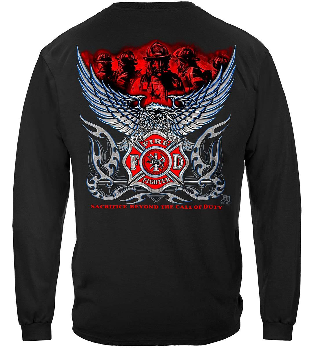 Elite Breed Chrome Eagle Firefighter Premium T-Shirt