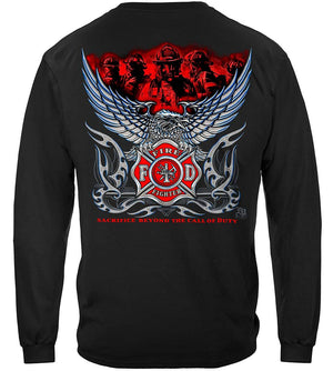 More Picture, Elite Breed Chrome Eagle Firefighter Premium Hooded Sweat Shirt