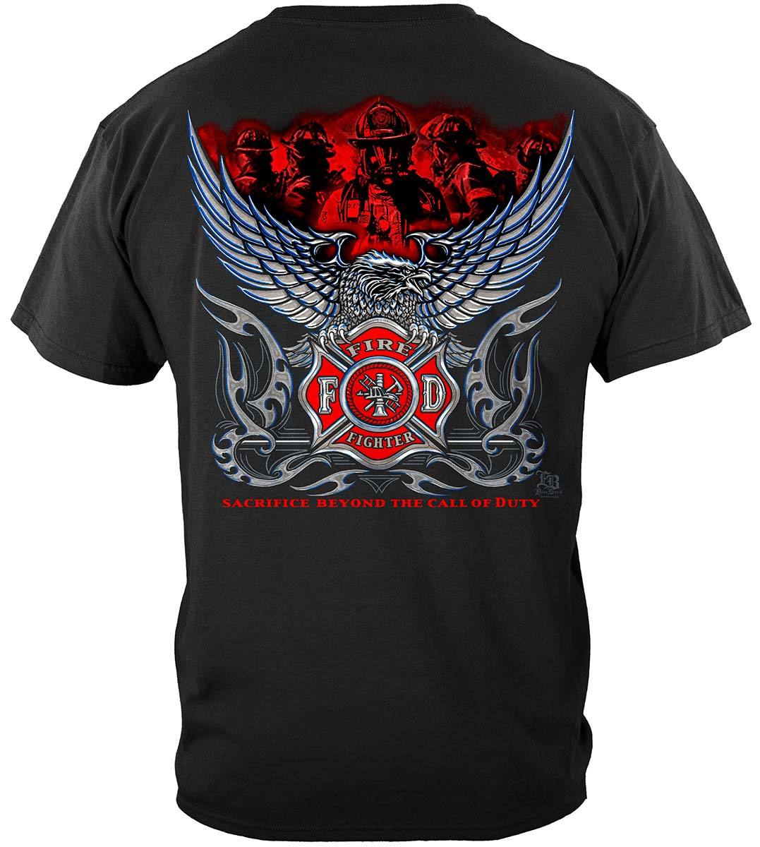 Elite Breed Chrome Eagle Firefighter Premium T-Shirt