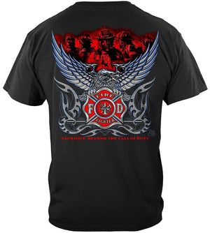 More Picture, Elite Breed Chrome Eagle Firefighter Premium T-Shirt