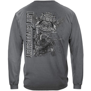 More Picture, Elite Breed Elite Gray Law Enforcement Premium Hooded Sweat Shirt