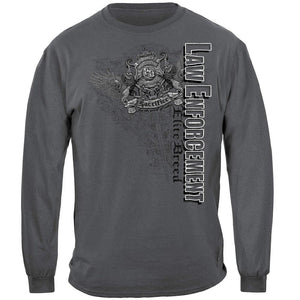 More Picture, Elite Breed Elite Gray Law Enforcement Premium Hooded Sweat Shirt