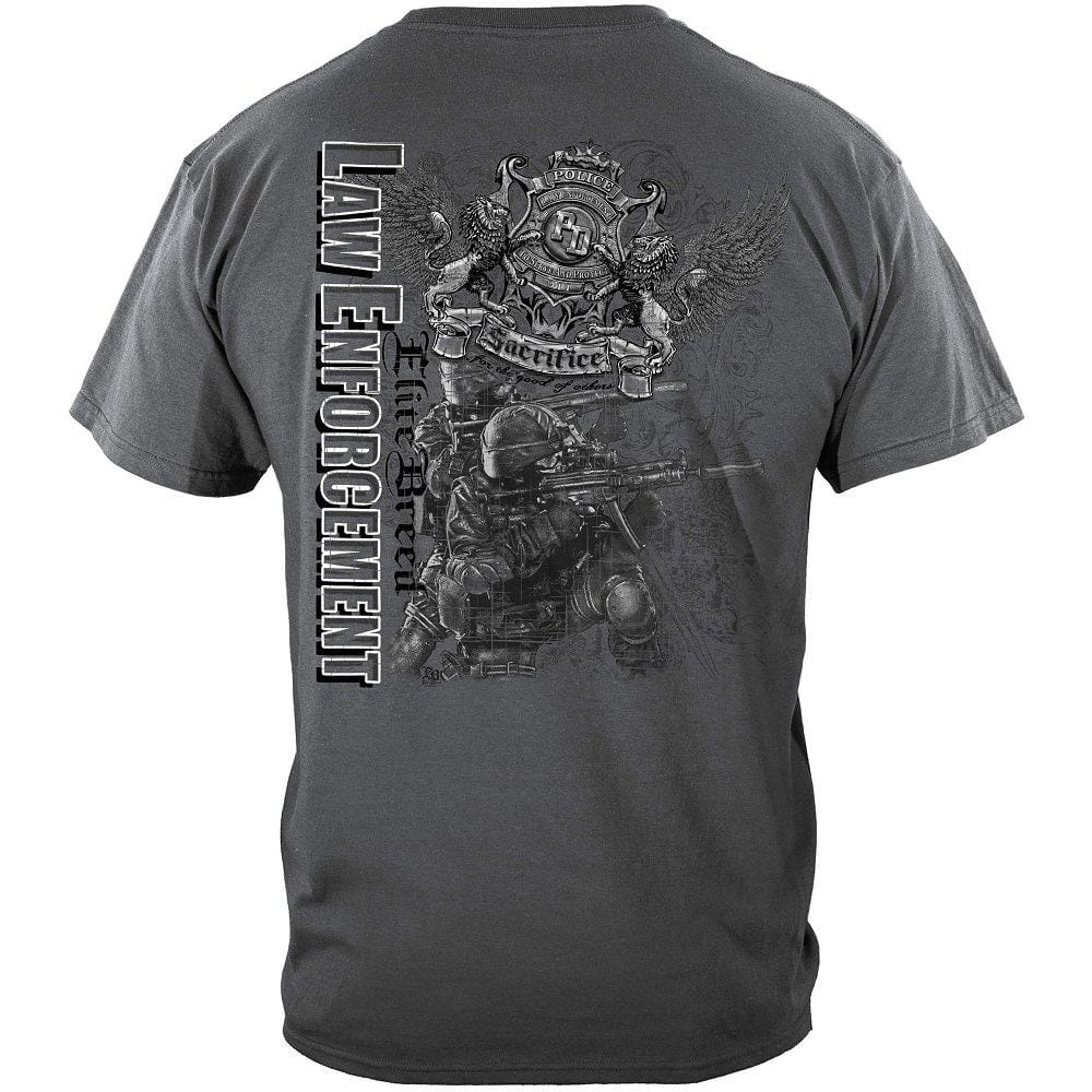 Elite Breed Elite Gray Law Enforcement Premium Hooded Sweat Shirt