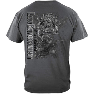 More Picture, Elite Breed Elite Gray Law Enforcement Premium Hooded Sweat Shirt