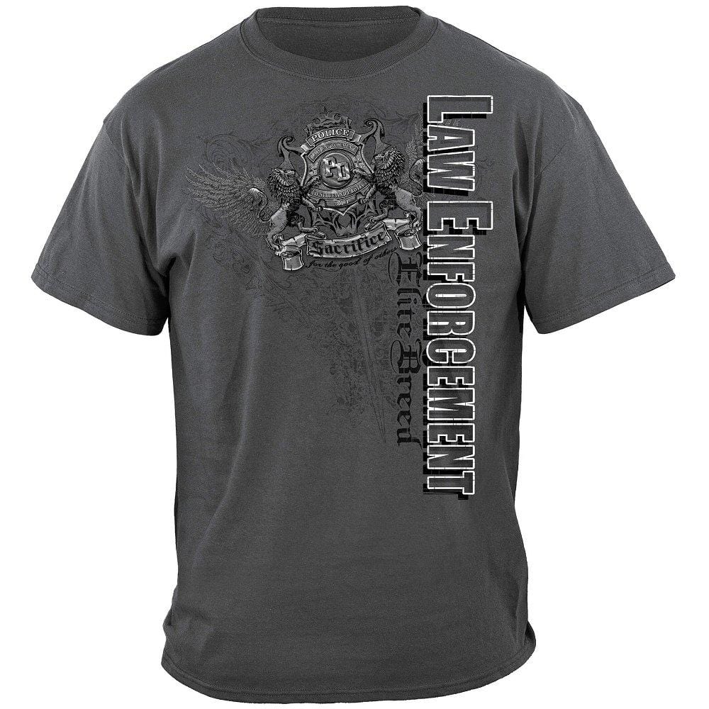 Elite Breed Elite Gray Law Enforcement Premium Hooded Sweat Shirt