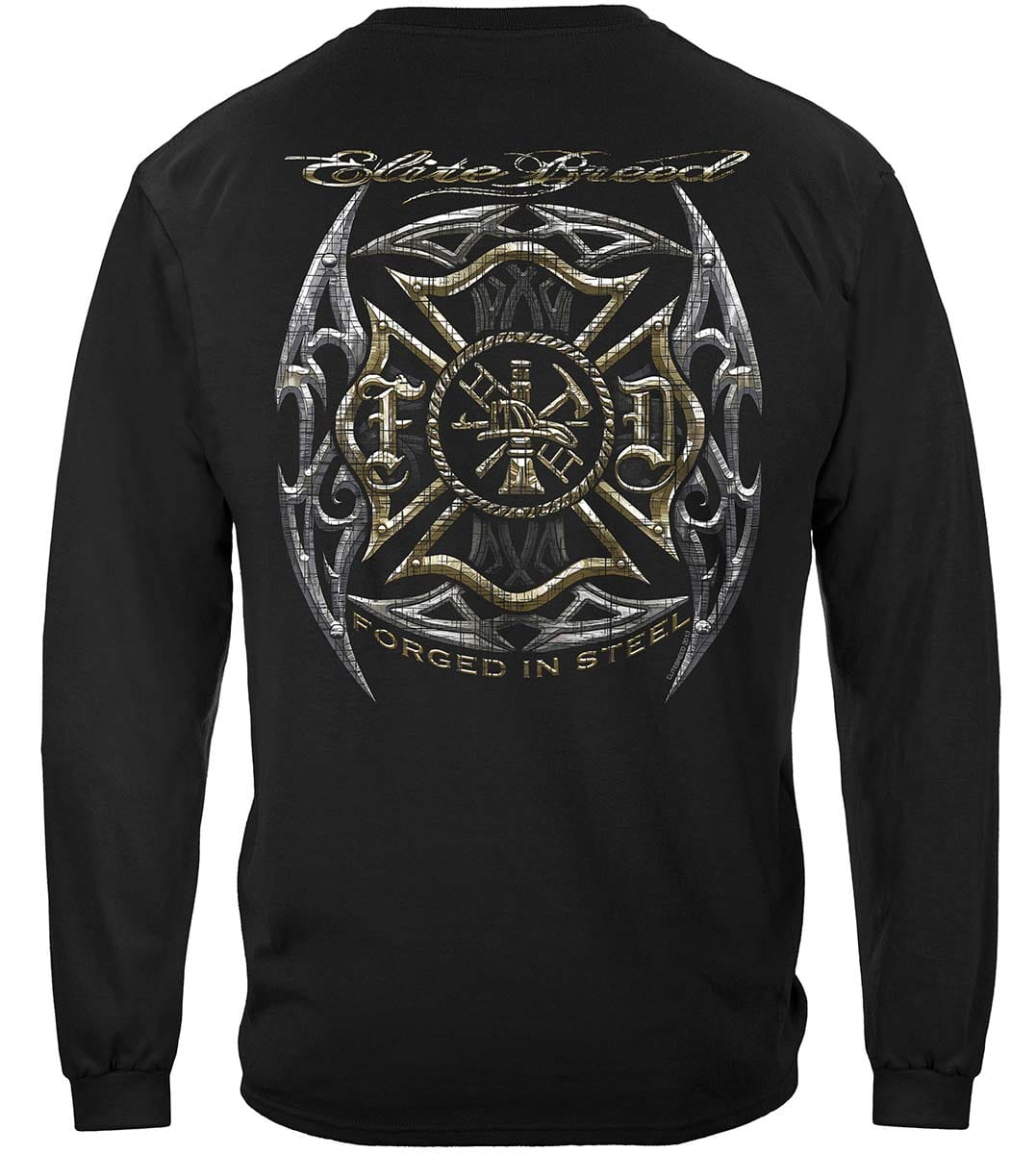 Elite Breed Firefighter Blades Silver Foil Premium Hooded Sweat Shirt