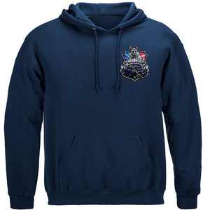 More Picture, Elite Breed Police Force To Serve and Protect Silver Foil Premium Hooded Sweat Shirt