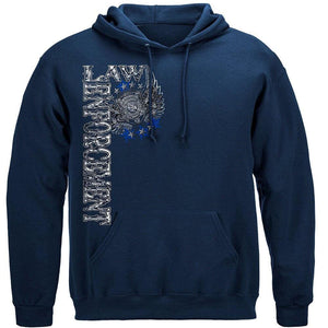 More Picture, Elite Breed Law Enforcement Chrome Wings Silver Foil Premium T-Shirt