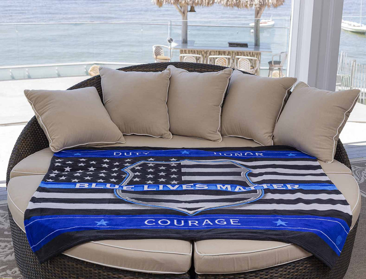 Blue Lives Matter Premium Blanket