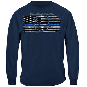 More Picture, Blue Lives Matter Premium T-Shirt