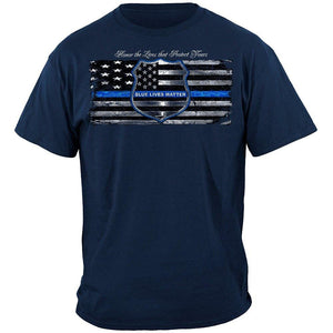 More Picture, Blue Lives Matter Premium Hooded Sweat Shirt