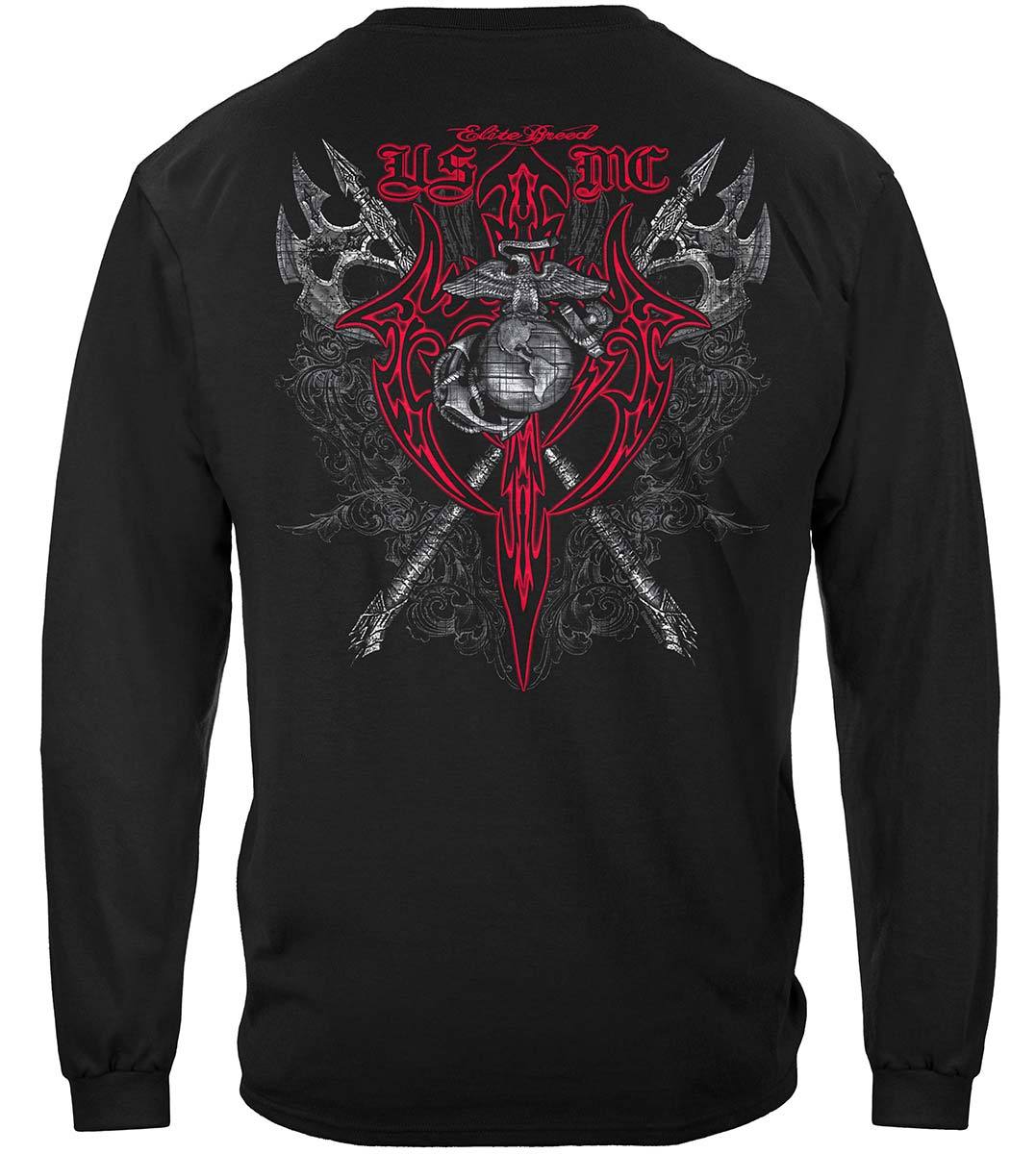 Marine Axes Red Tribal Premium Long Sleeves