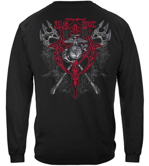 More Picture, Marine Axes Red Tribal Premium Long Sleeves