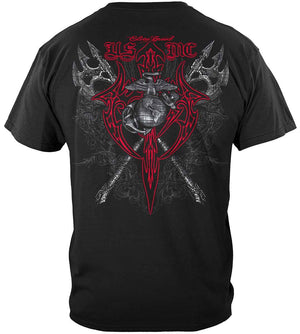 More Picture, Marine Axes Red Tribal Premium Long Sleeves